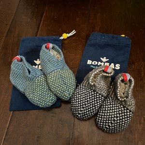 Pre loved bombas toddler slippers set of two.